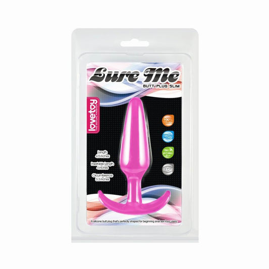 Butt Plug Pink With Handle Lure Me Classic Anal Plug Small - UABDSM