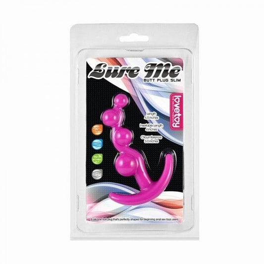 Silicone Butt Plug Pink With Balls Lure Me - UABDSM