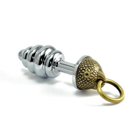 Metal Anal Plug With Bronze Rings - UABDSM