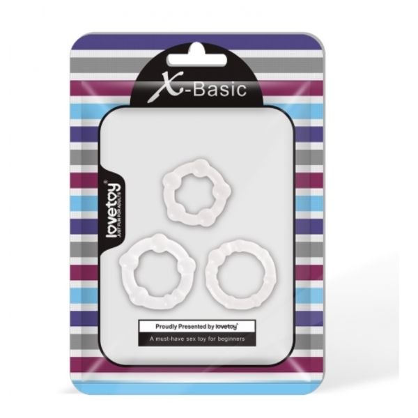 Transparent Silicone Rings Erection X-Basic 3 Pcs - UABDSM