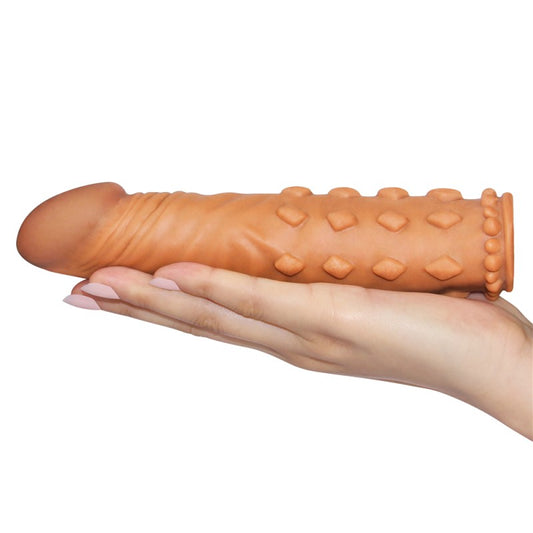 Super Realistic Brown Pleasure X Tender Penis Sleeve - UABDSM