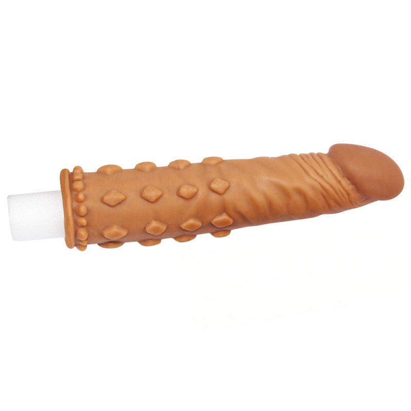 Super Realistic Brown Pleasure X Tender Penis Sleeve - UABDSM