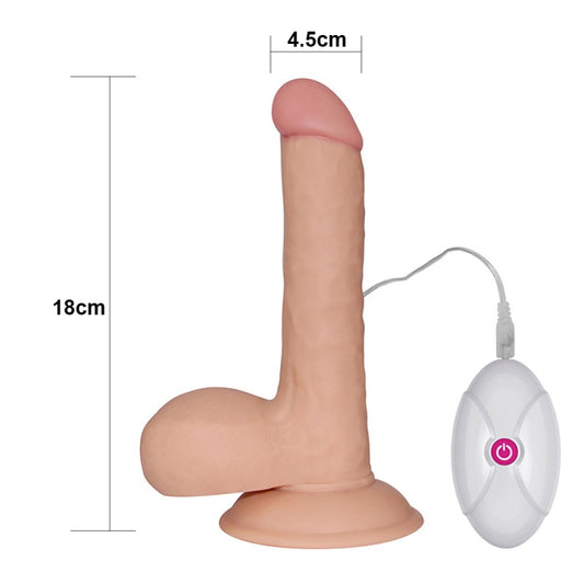 Suction Cup Vibrator With Remote Control The Ultra Soft Dude Vibrating 7.5 - UABDSM