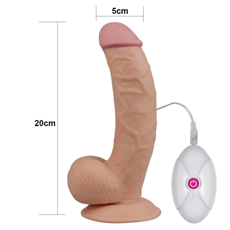 Suction Cup Vibrator With Remote Control The Ultra Soft Dude Vibrating 8.5 - UABDSM