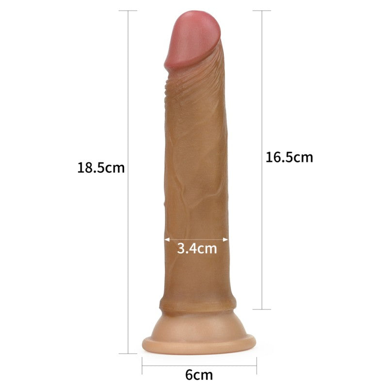 Dual Layered Platinum Silicone Cock Dildo - UABDSM