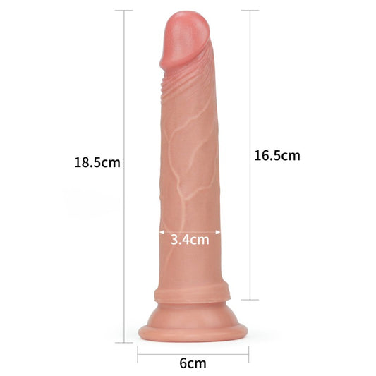 Dual Layered Platinum Silicone Cock Dildo - UABDSM