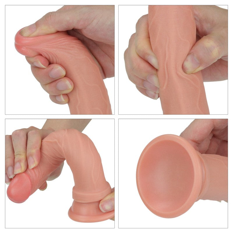 Dual Layered Platinum Silicone Cock Dildo - UABDSM