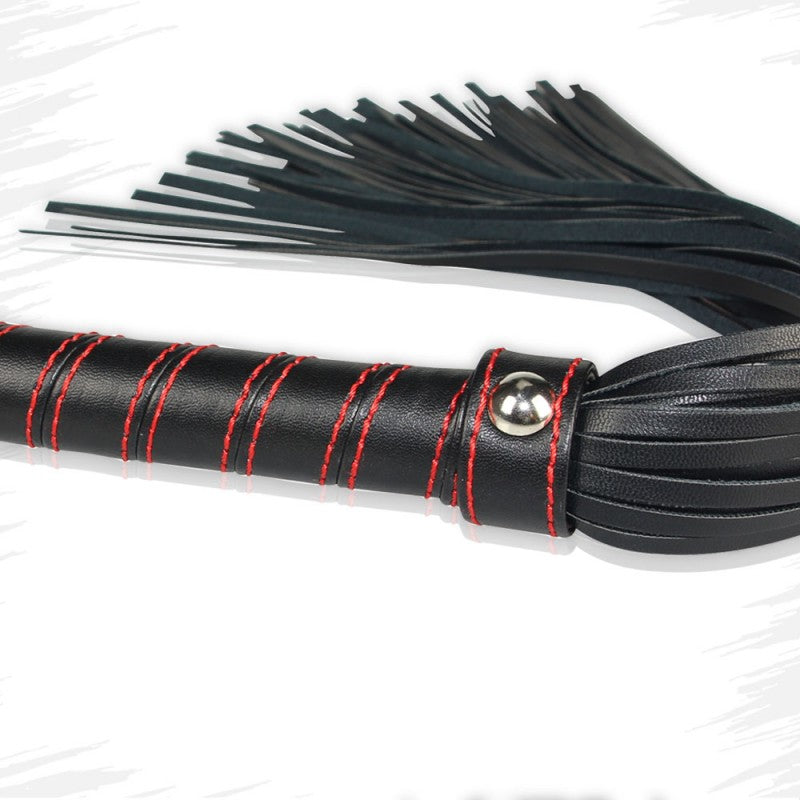 Whip With A Handle Black-red Bondage Fetish Beginners Flogger - UABDSM