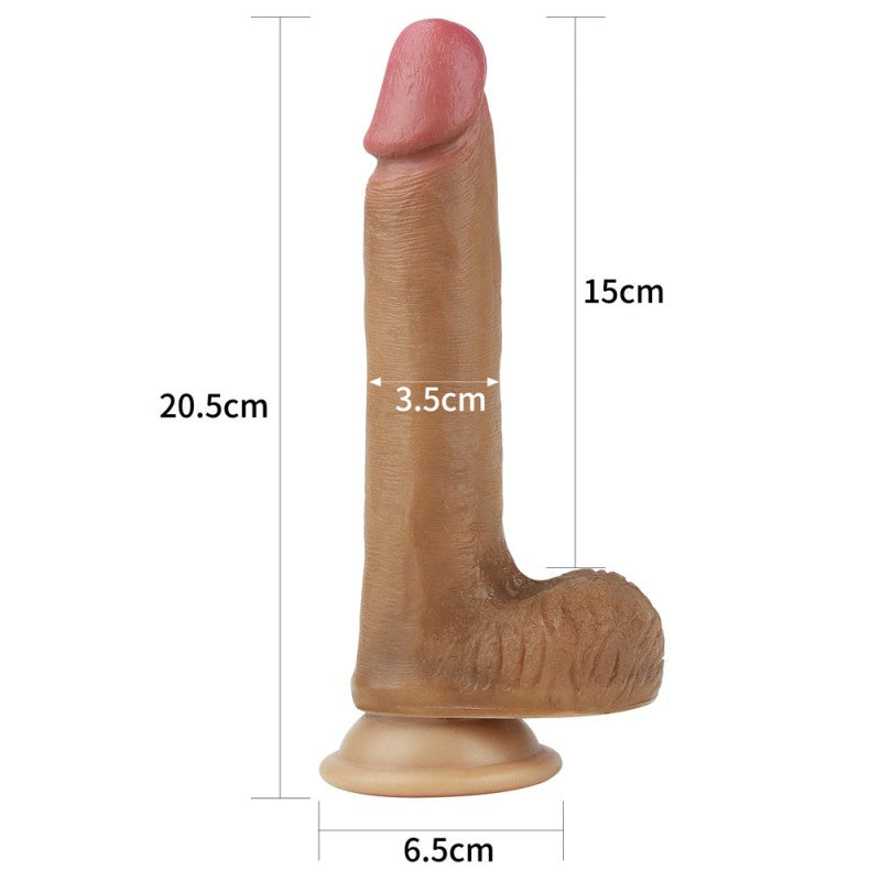 Dual Layered Platinum Silicone Cock Dildo - UABDSM