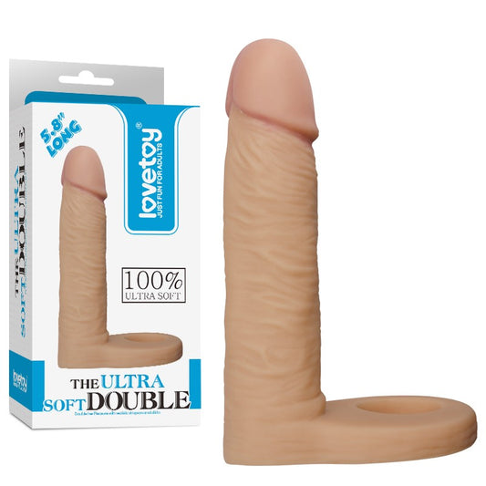 Cock Attachment With Anal Stimulator The Ultra Soft Double - UABDSM