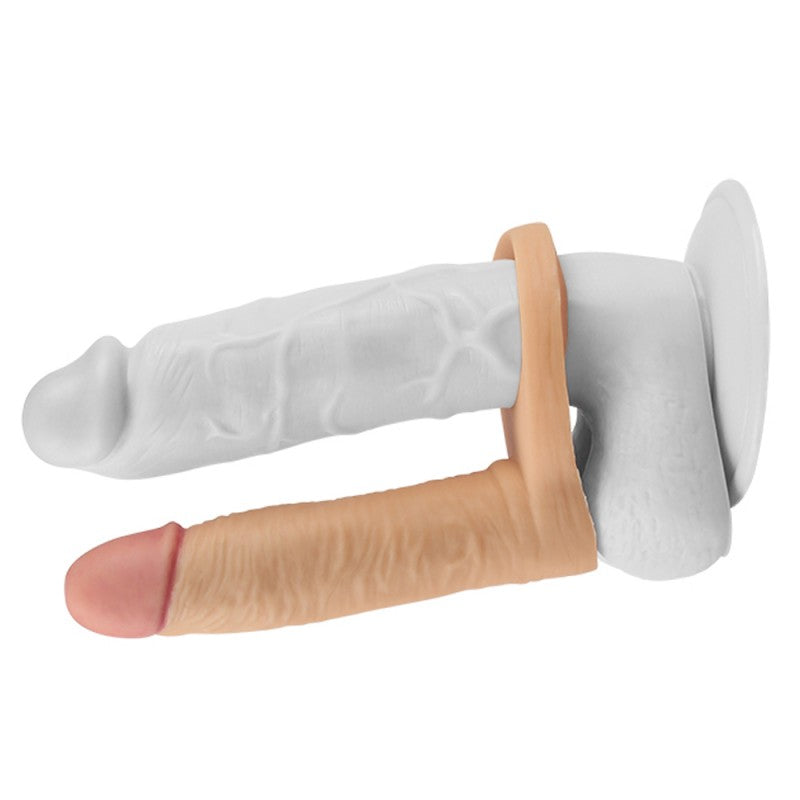 Cock Attachment With Anal Stimulator The Ultra Soft Double - UABDSM