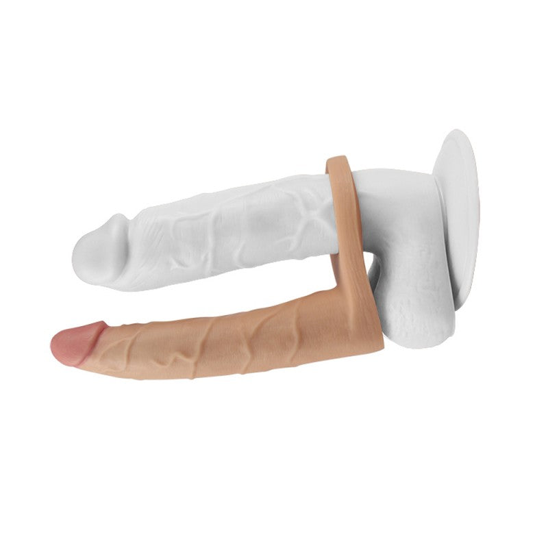 Cock Attachment With Anal Stimulator The Ultra Soft Double - UABDSM