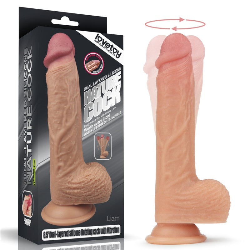 Dual Layered Silicone Rotating Nature Cock Liam - UABDSM