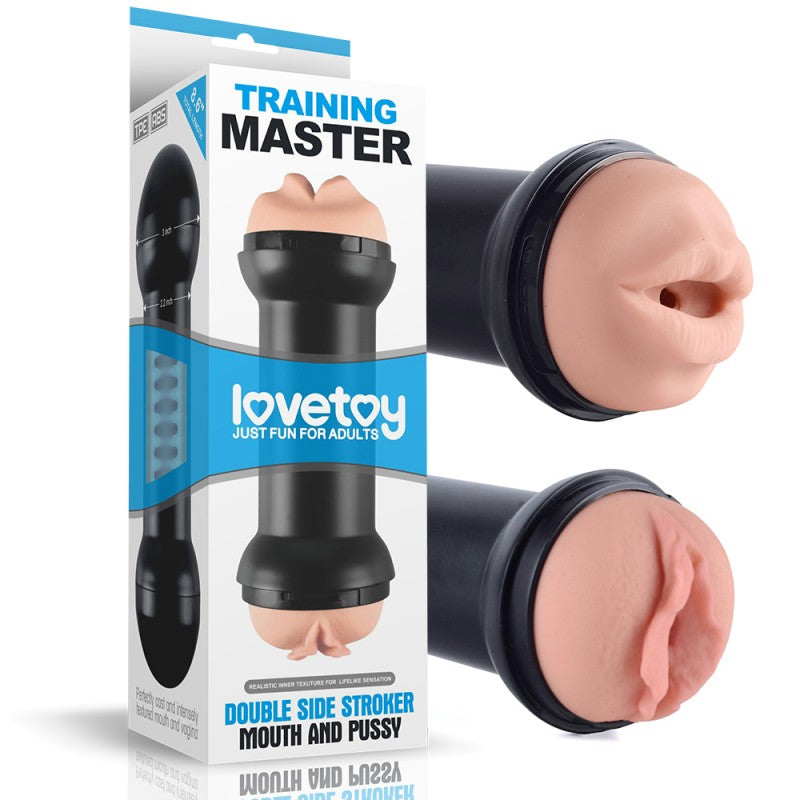 Double Musturbator For Men Traning Master Double Side Stroker-Mouth And Pussy - UABDSM