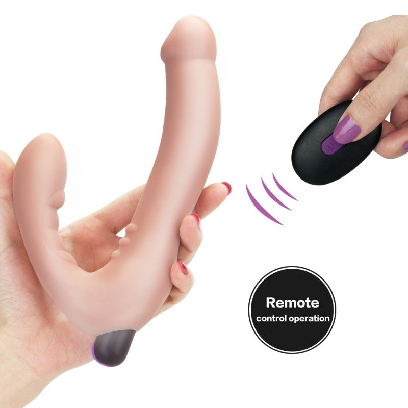 Rechargeable Double Strapon Rechargeable IJOY Strapless Strap On - UABDSM