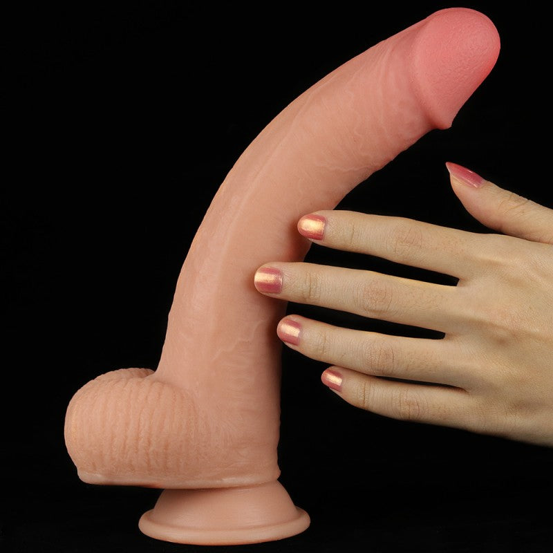 Dildo Realistic With Skin Sliding Skin Dual Layer Dong - UABDSM