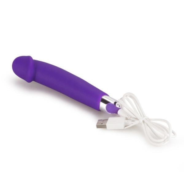 Vibrator Purple Rechargeable IJOY Silicone Dildo - UABDSM