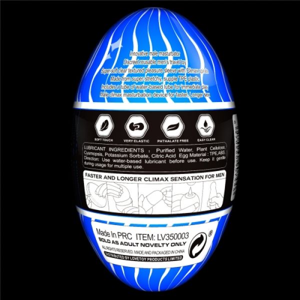Giant Egg Climax Spirals Edition Flexible Soft Masturbator - UABDSM