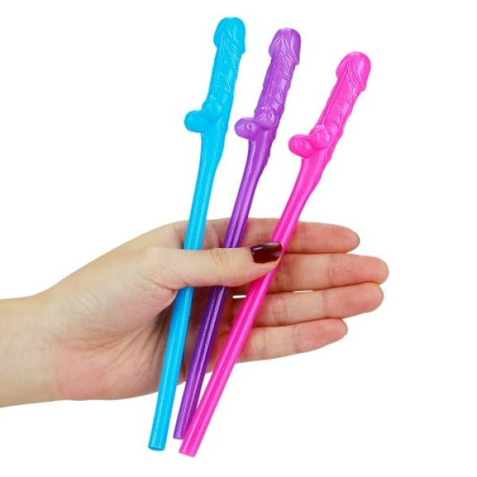Set Of Colored Straws In The Shape Of A Penis Original Willy Straws 9 Pcs - UABDSM