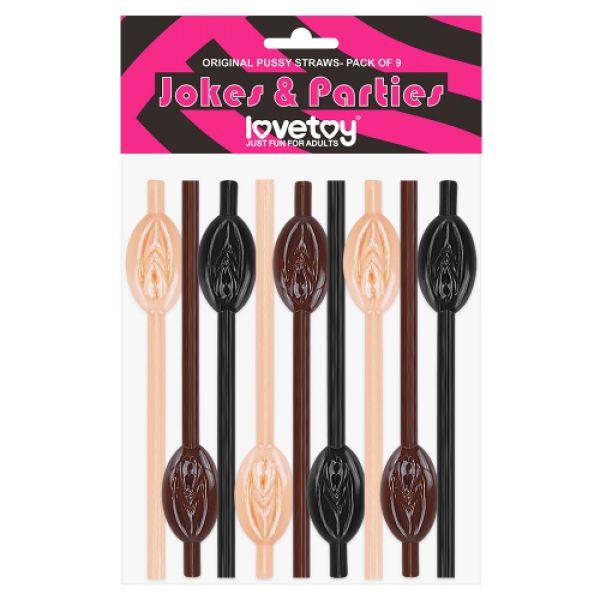 Cocktail Tubes In The Shape Of Labia Original Pussy Straws 9pcs - UABDSM