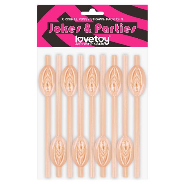 Cocktail Tubes In The Shape Of Labia Original Pussy Straws 9pcs - UABDSM