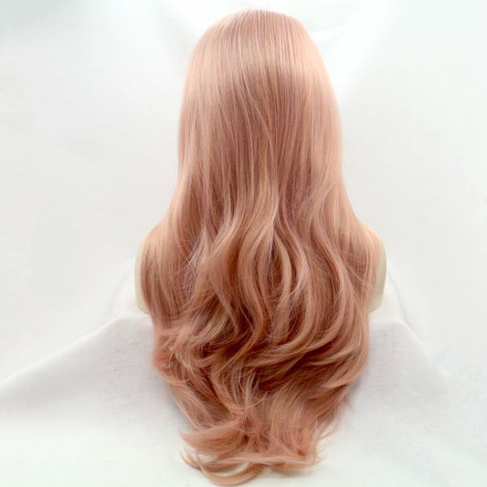 Wig ZADIRA Pink Female Long Wig With Soft Curls - UABDSM