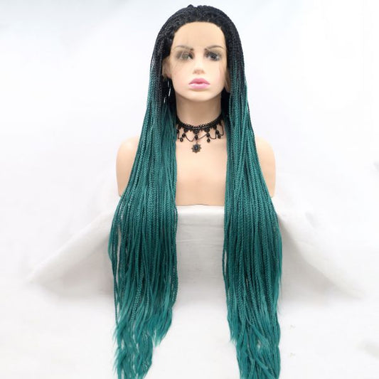 Long Wig ZADIRA Green Afro With Ombre - UABDSM