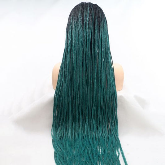 Long Wig ZADIRA Green Afro With Ombre - UABDSM