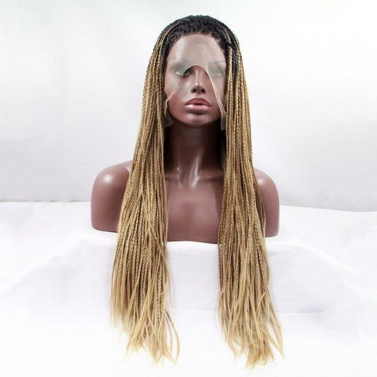 Wig ZADIRA Blond Afrokos Women Long With Black Ombre - UABDSM