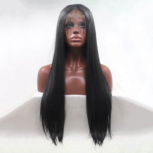 Wig ZADIRA Black Female Realistic On A Mesh Long - UABDSM