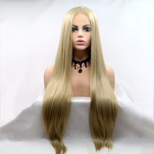Wig ZADIRA Cold Beige Blond Female Long Straight - UABDSM