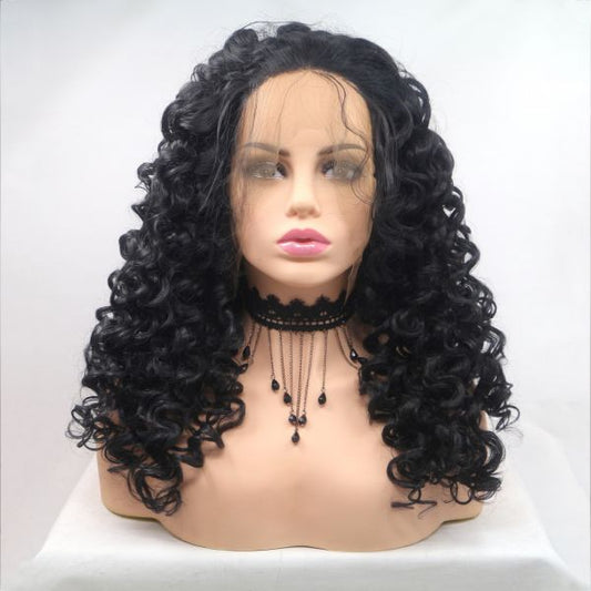 Wig ZADIRA Female Black Curly Medium Length - UABDSM