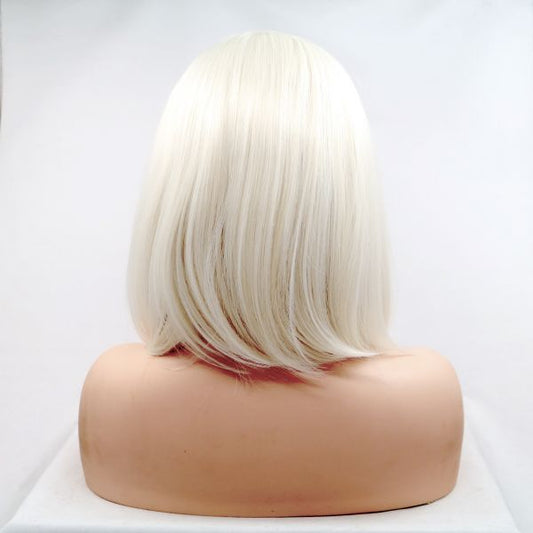 Wig ZADIRA Square White Blond Female Short Straight - UABDSM