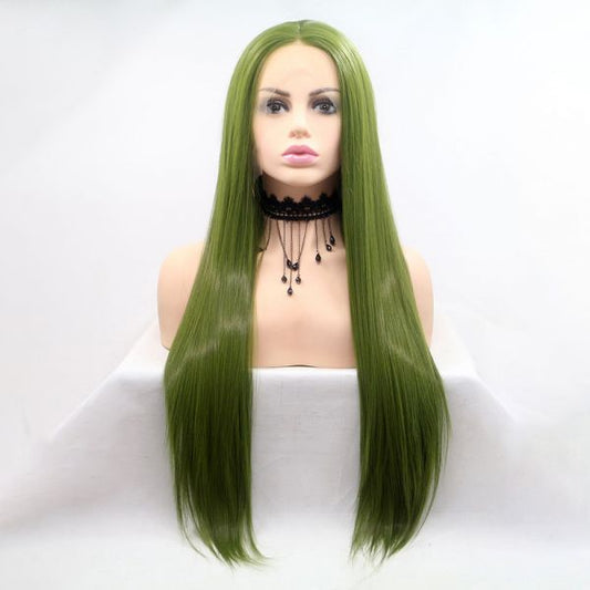 Wig ZADIRA Green Female Long Straight - UABDSM