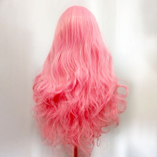 Wig ZADIRA Hot Pink Womens Long Wavy - UABDSM