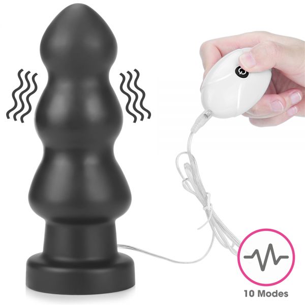 Anal Vibration Stimulator Black King Sized Vibrating Anal Rigger - UABDSM