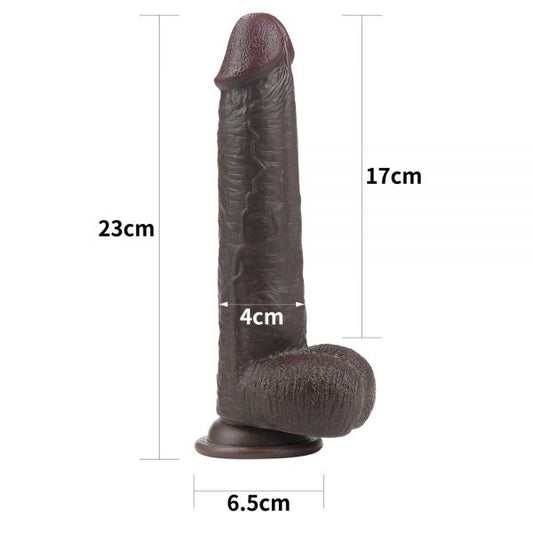Suction Cup Dildo Sliding Skin Dual Layer Dong - UABDSM