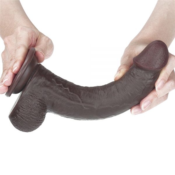 Suction Cup Dildo Sliding Skin Dual Layer Dong - UABDSM