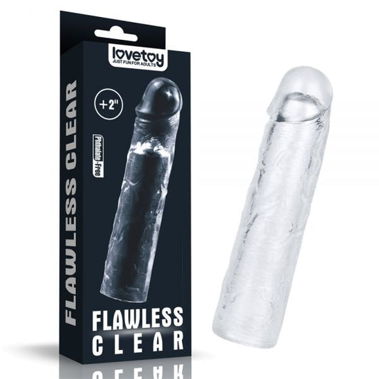 Flawless Clear Penis Sleeve Plus 5cm - UABDSM