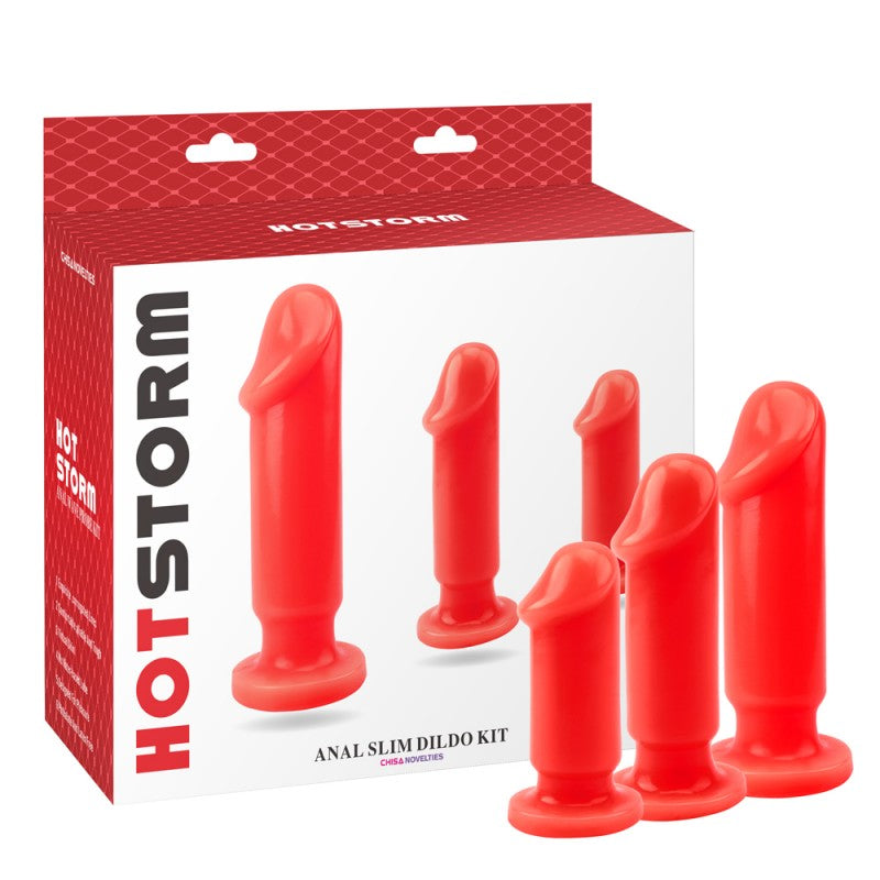 A Set Of 3 Anal Plugs Of Different Lengths Anal Slim Dildo Kit - UABDSM