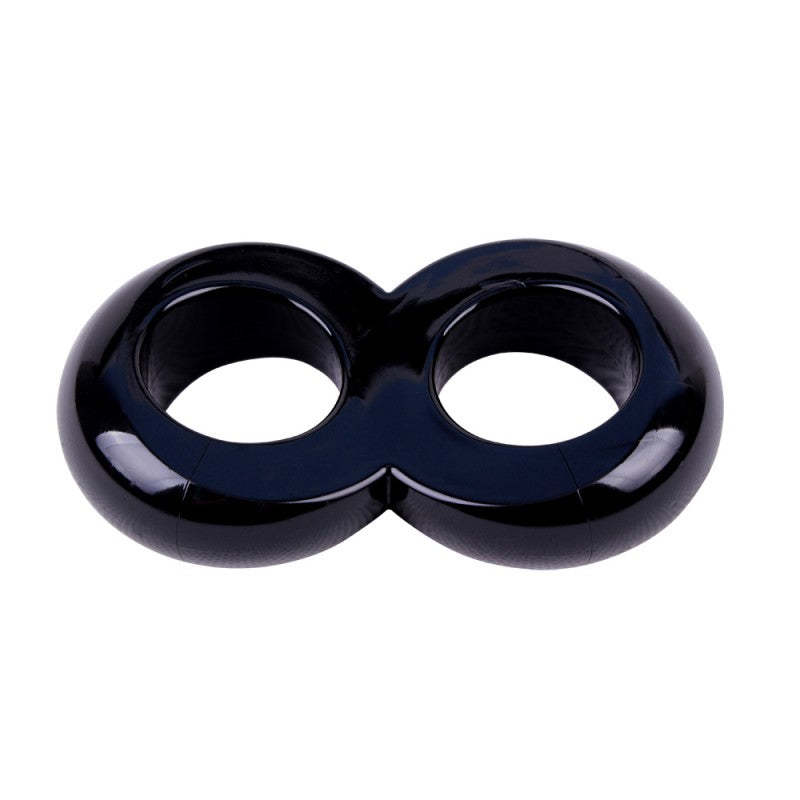 Black Duo Cock 8 Ball Ring - UABDSM