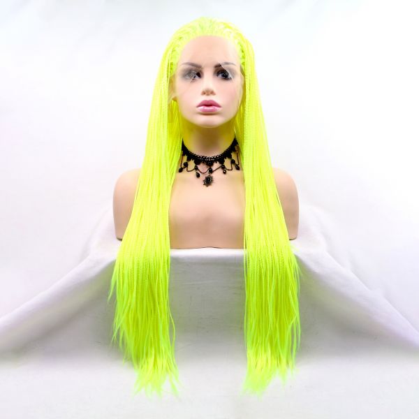 Wig ZADIRA Neon Green Afro Women Long Wig - UABDSM