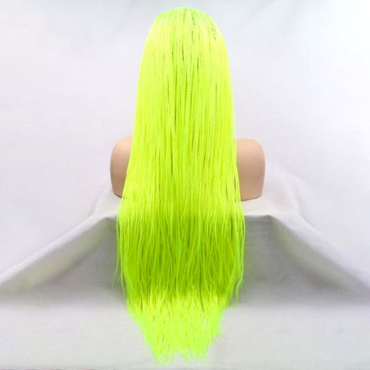 Wig ZADIRA Neon Green Afro Women Long Wig - UABDSM