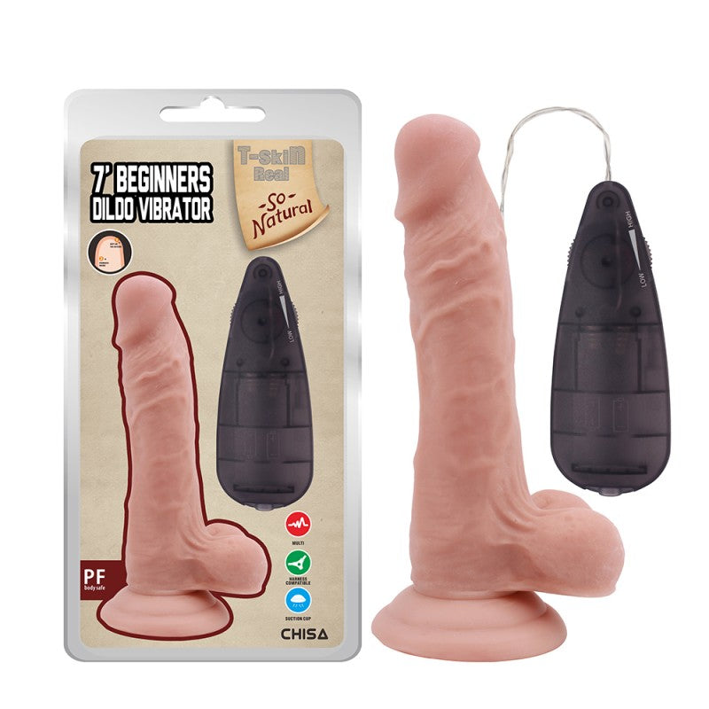Realistic Vibrator With Suction Cup And Remote Control Beginners Dildo Vibrator Flesh - UABDSM