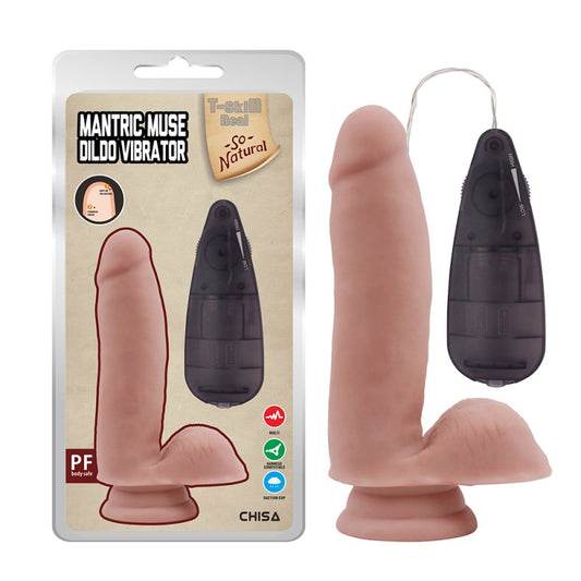 Fibrator With Suction Cup And Remote Control Mantric Muse Dildo Vibrator Flesh - UABDSM
