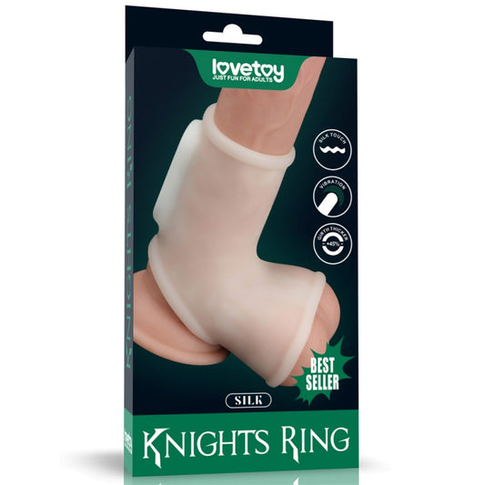Vibrating Silk Knights Ring With Scrotum Sleeve - UABDSM