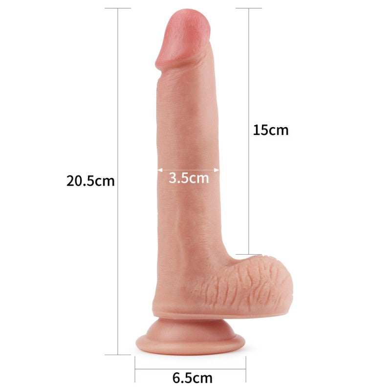 Dual Layered Platinum Silicone Cock Dildo - UABDSM