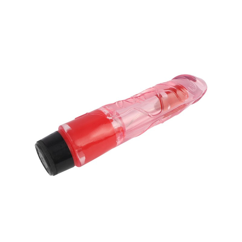 Vibrator Multi-speed Transparent Realistic Vibe Pink 8.1 - UABDSM