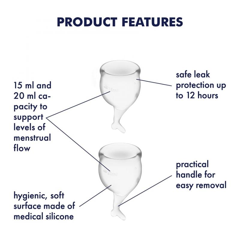 Feel Secure Menstrual Cup Set - Transparent - UABDSM