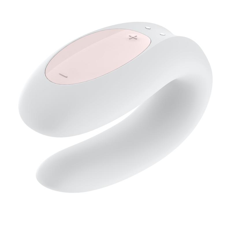 Satisfyer Double Joy Couples Vibrator- White - UABDSM